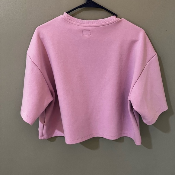 Lee oversize cropped short sleeves sweatshirt, in Sugar Lilac, Size small - Picture 5 of 5